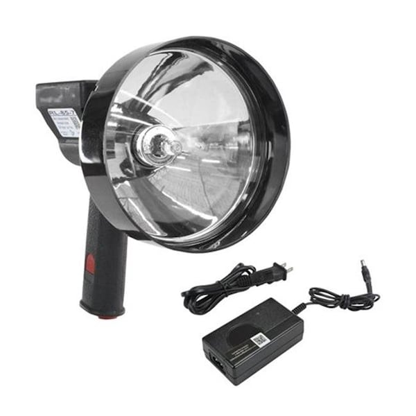 Larson Electronics RL-85-5 5 Million Candlepower Handheld Rechargeable Spotlight; 100W Halogen; Spot & Flood - 5 in. Lens